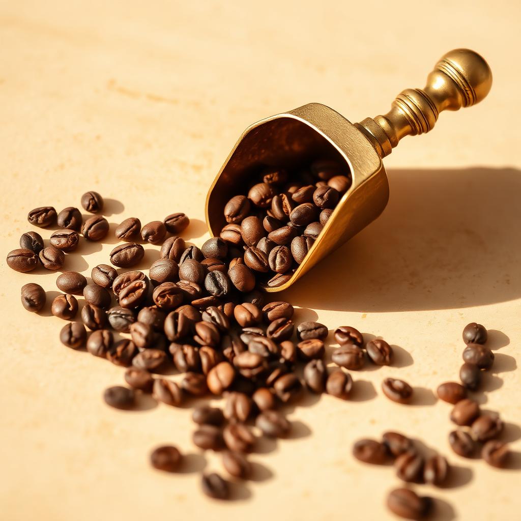 Goldener Kaffeeschöpfer